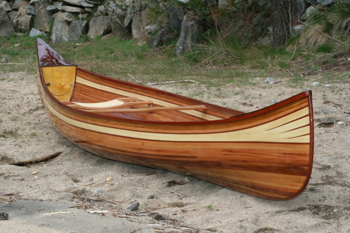 heirloom kayak & canoe wood strip boat idaho, usa_3640